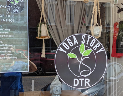 Yoga story rogers store frontage